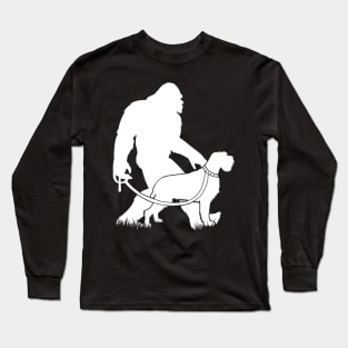 Bigfoot Walking Wirehaired Pointing Griffon Dog Long Sleeve T-Shirt